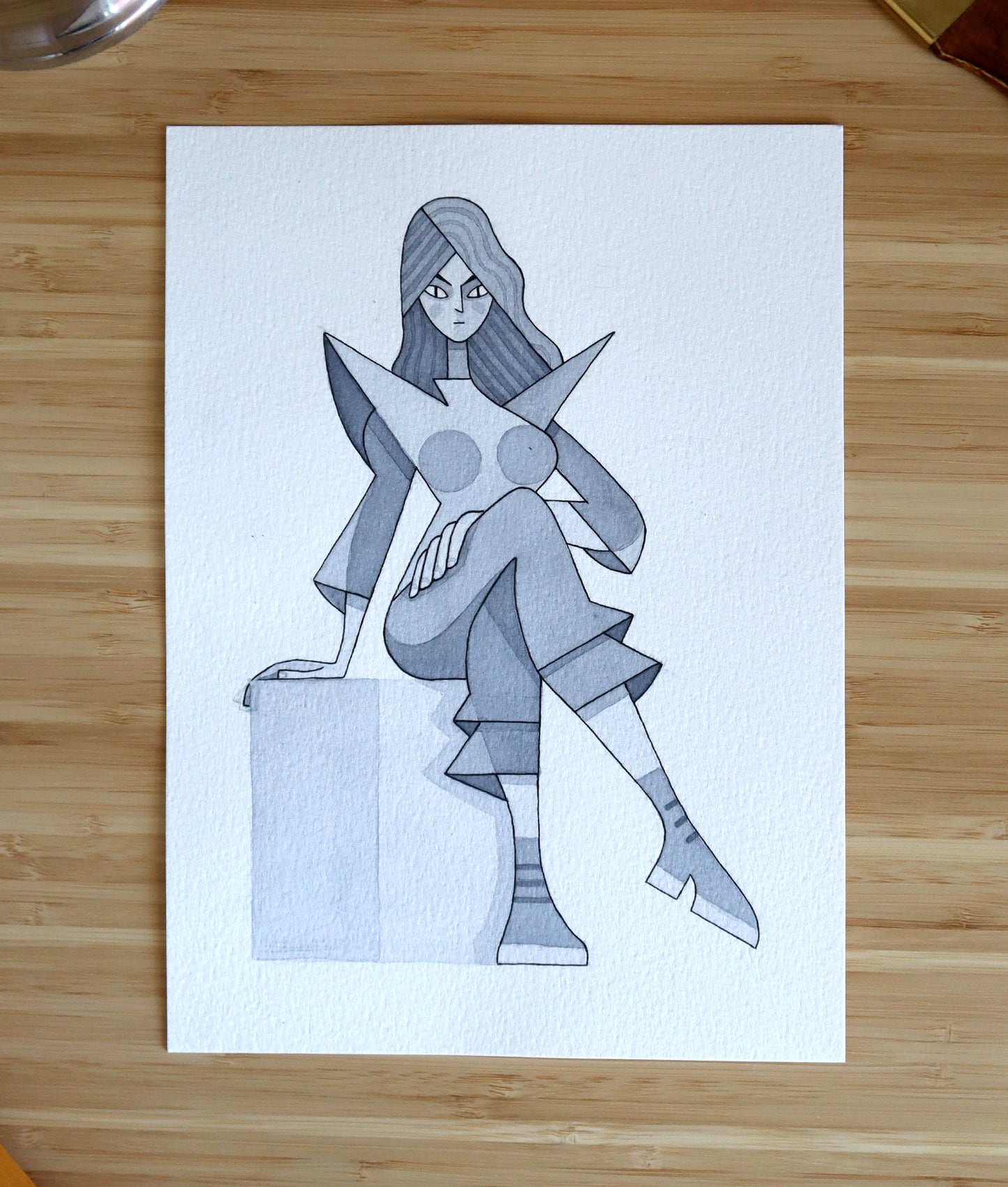 Girl on the Cube