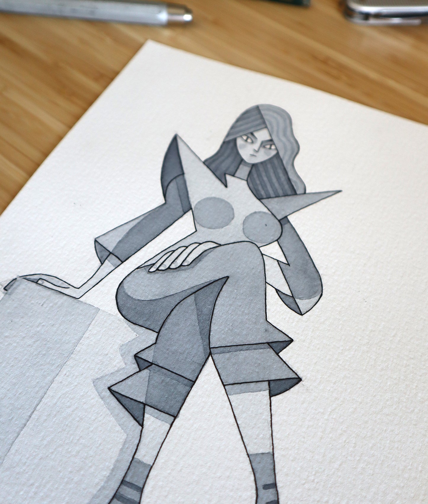 Girl on the Cube