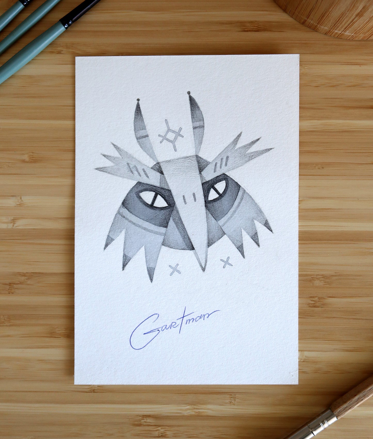 Owl Face (front-signed)