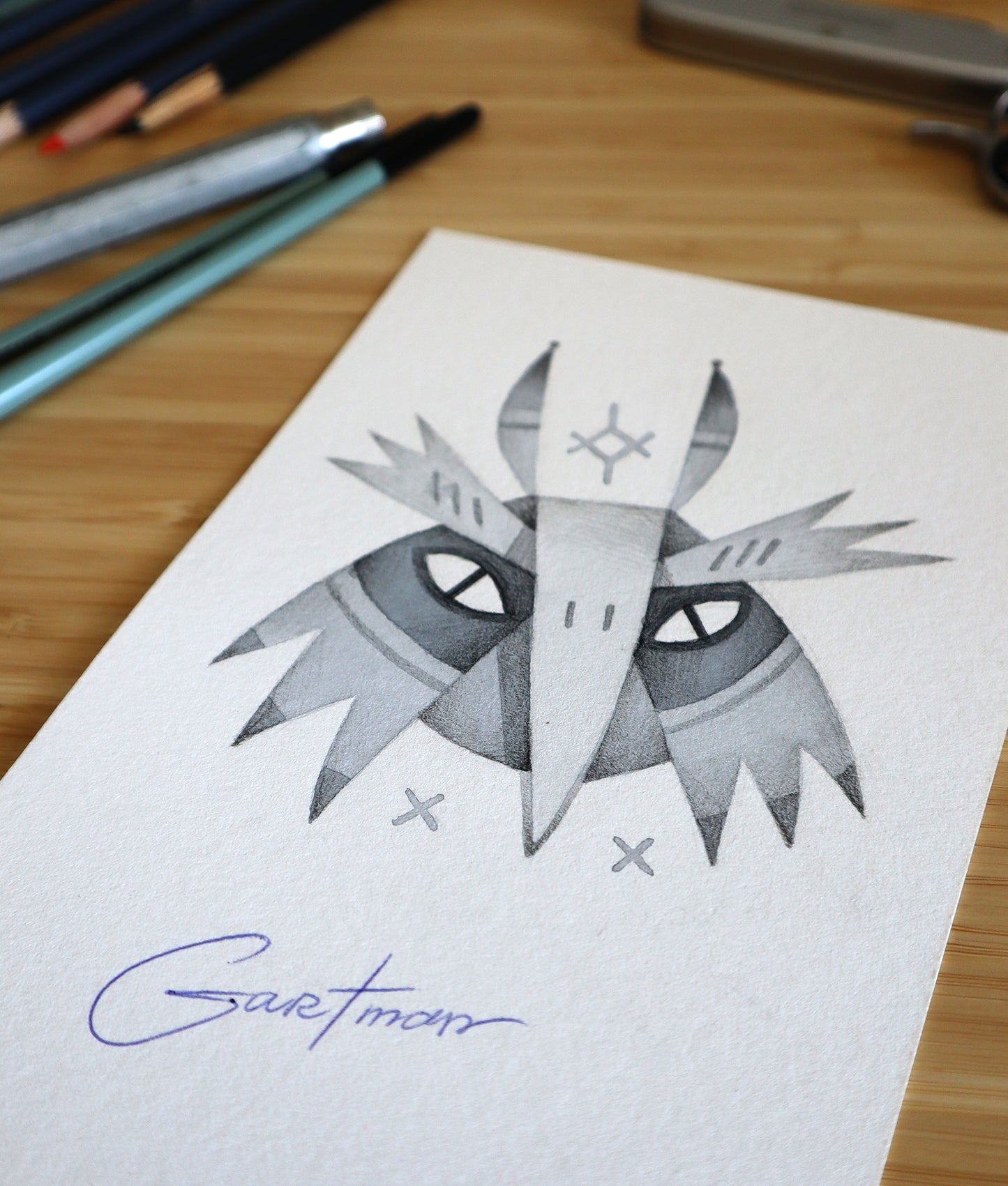 Owl Face (front-signed)