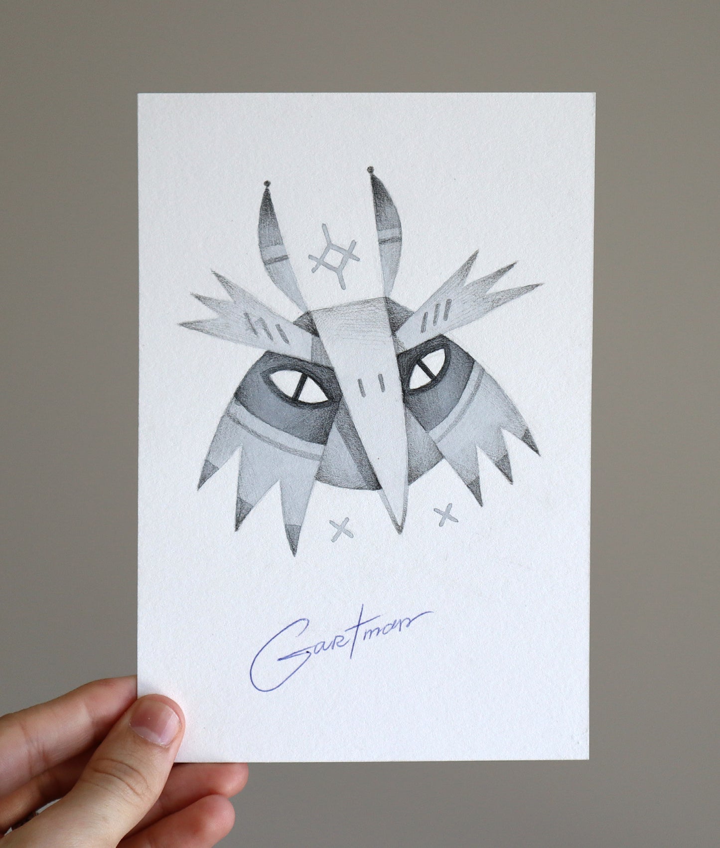 Owl Face (front-signed)